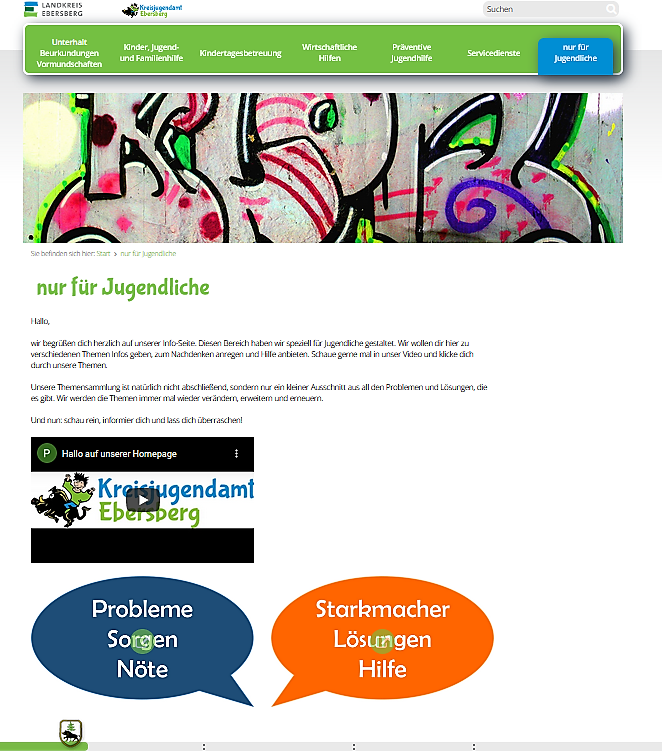 Website NFJ - Screenshot Homepage